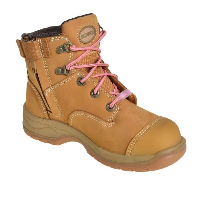 49432Z OLIVER LADIES LACE UP BOOT WITH ZIP NUBUCK LEATHER