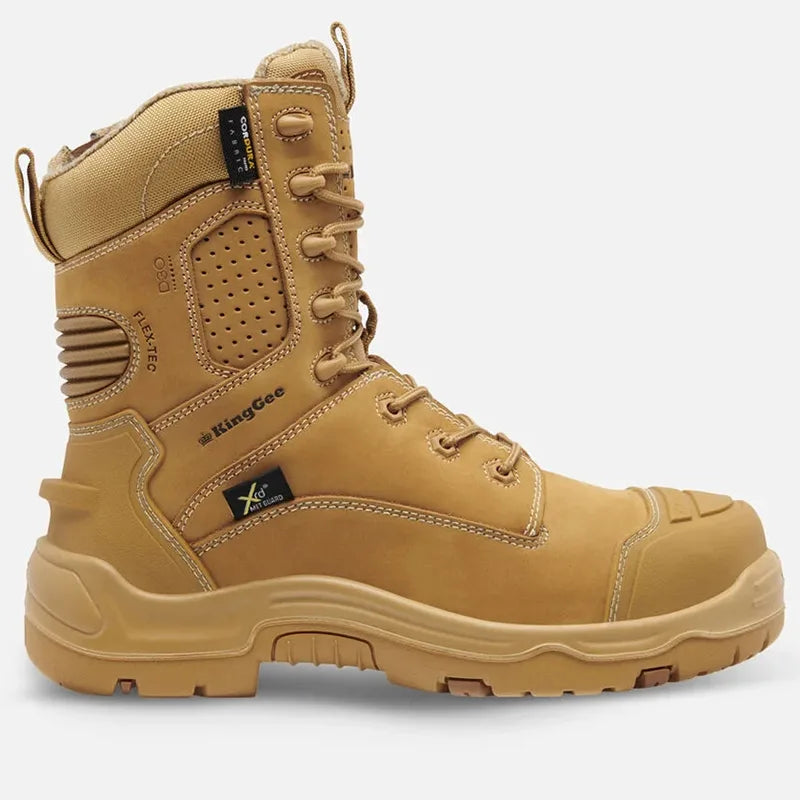 K27997 KING GEE ONYX 8Z METGUARD PUNCTURE RESISTANT BOOT WITH ZIPS + BUMP CAP