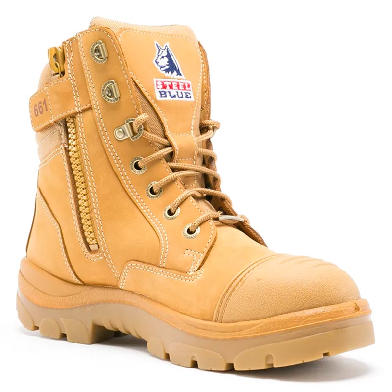 312661 STEEL BLUE SOUTHERN CROSS LACE UP BOOT ZIP SCUFF CAP