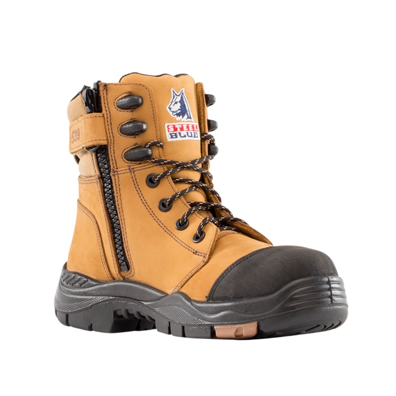 617539 STEEL BLUE TORQUAY BOOT COMPOSITE TOE CAP & TOE GUARD ZIP SIDED TPU OUTSOLE ANTI STATIC