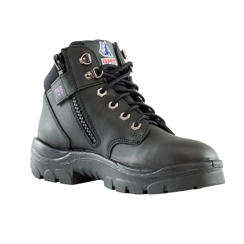 512758 STEEL BLUE PARKES ZIP LADIES BOOT LACE UP ANTI STATIC TPU OUTSOLE HEAT RESISTANT