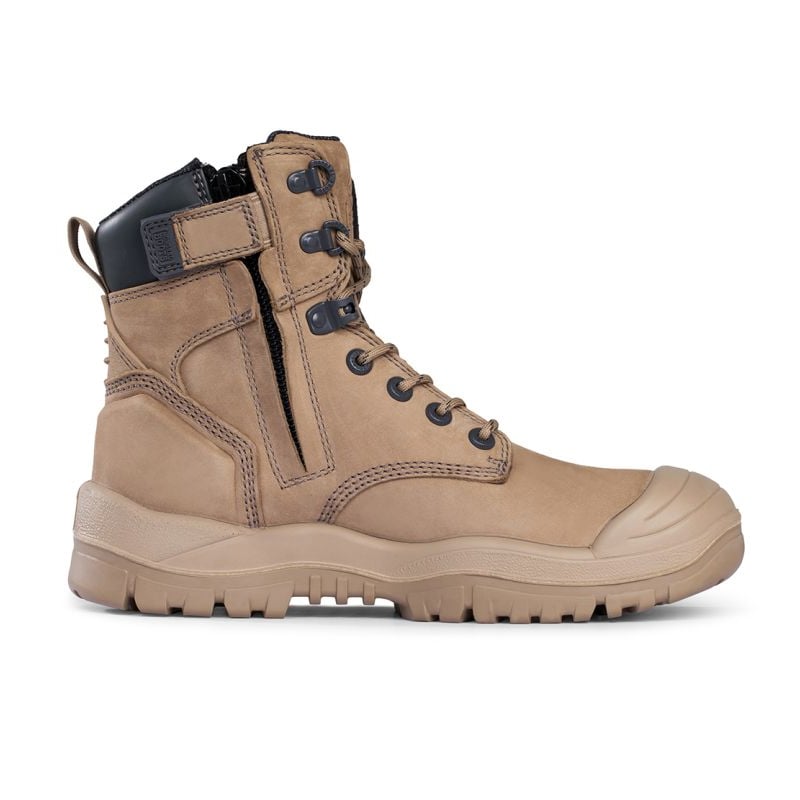 561060 MONGREL HIGH ANKLE ZIP SIDE BOOT WITH SCUFF CAP