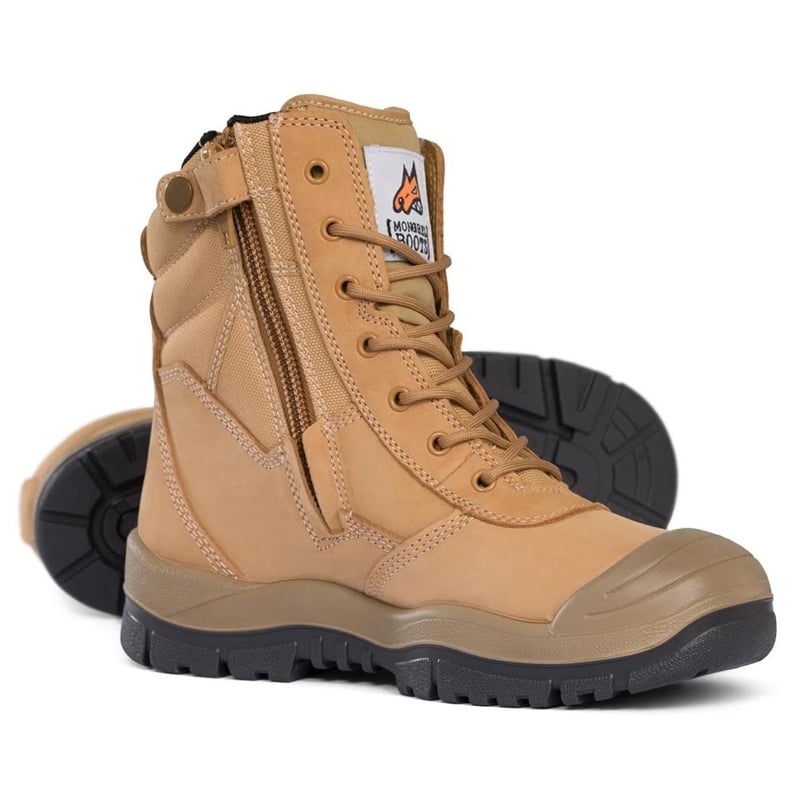 451050 MONGREL LACE UP ZIP SIDED HIGH LEG BOOT TPU OUTSOLE PU SCUFF CAP ELECTRICAL HAZARD RESISTANT