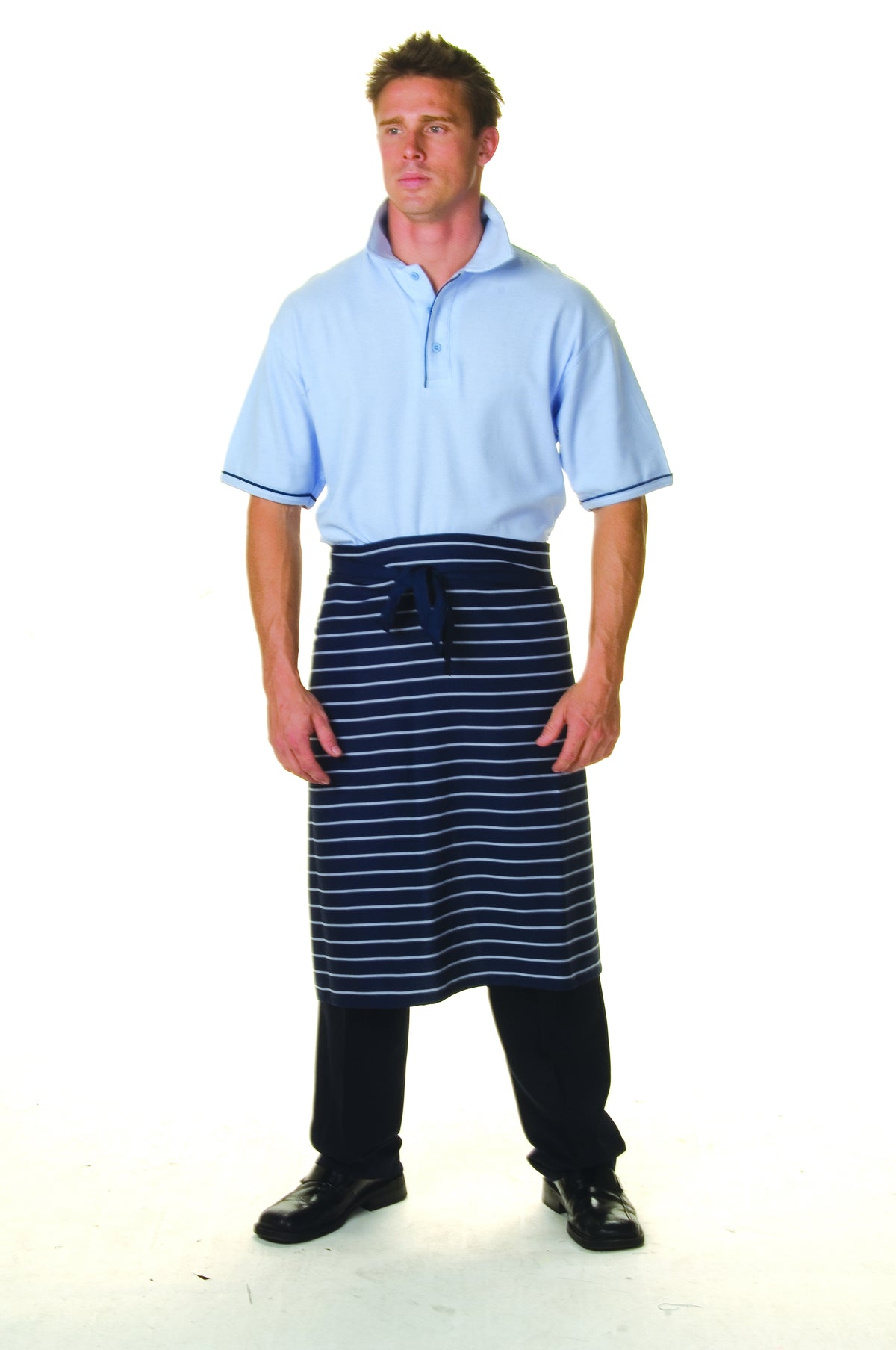 Pinstripe 3/4 Apron - No Pocket — DNC Workwear colour image