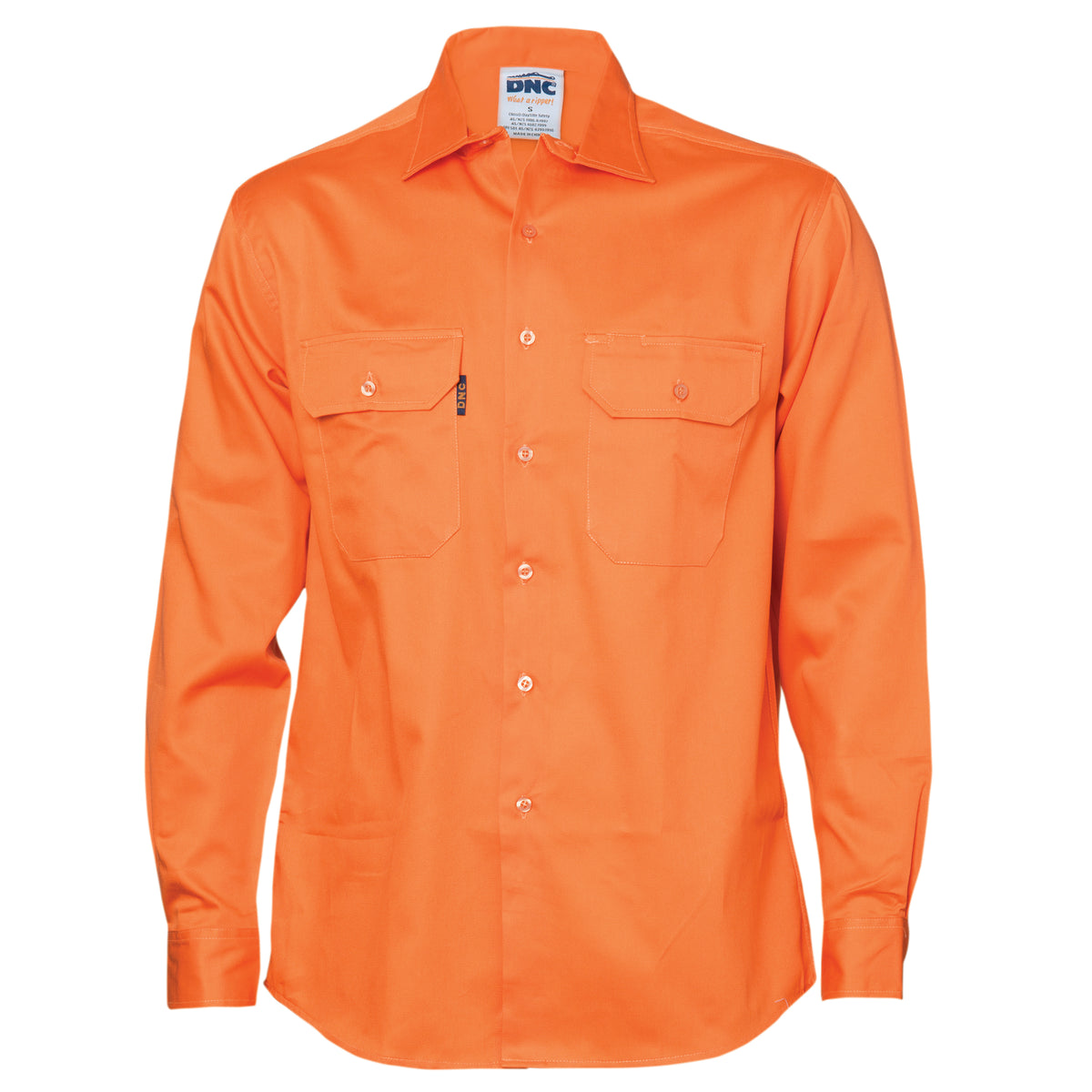 Cotton Drill Work Shirt - Long Sleeve — DNC Workwear colour image