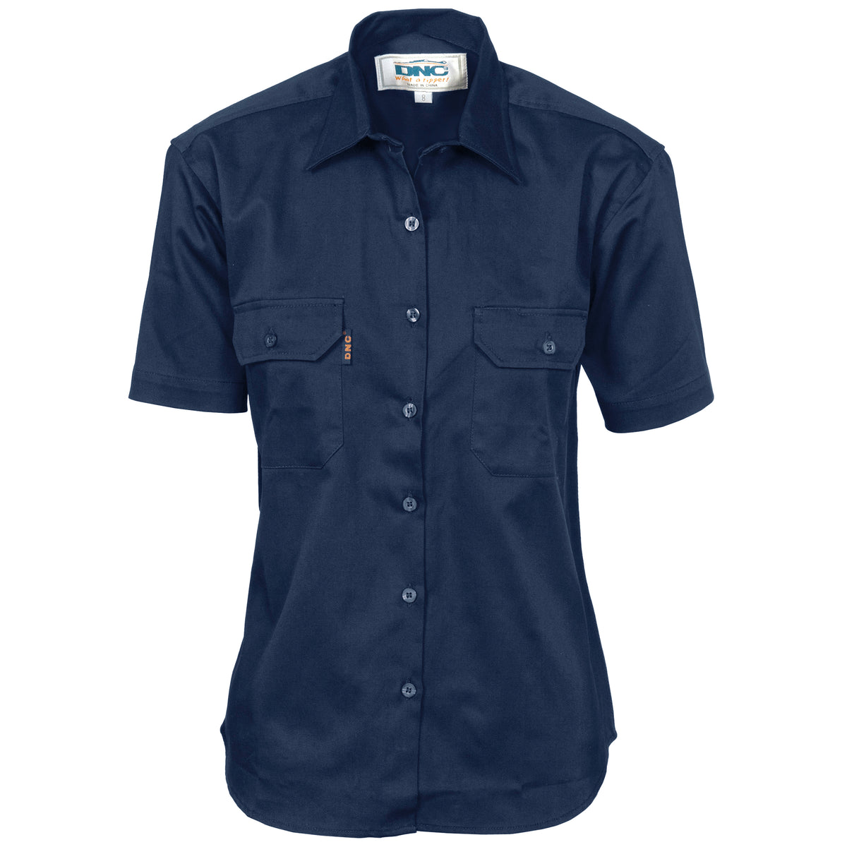 Ladies Cotton Drill Work Shirt - Short Sleeve — DNC Workwear colour image