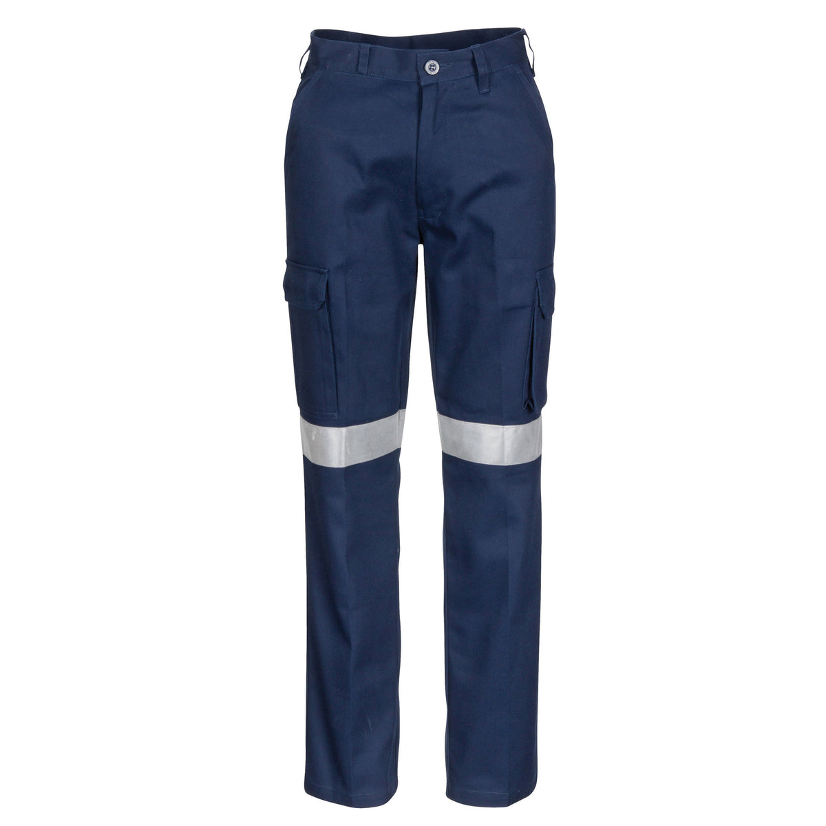 Ladies Cotton Drill Cargo Pants with CSR R/Tape — DNC Workwear colour image