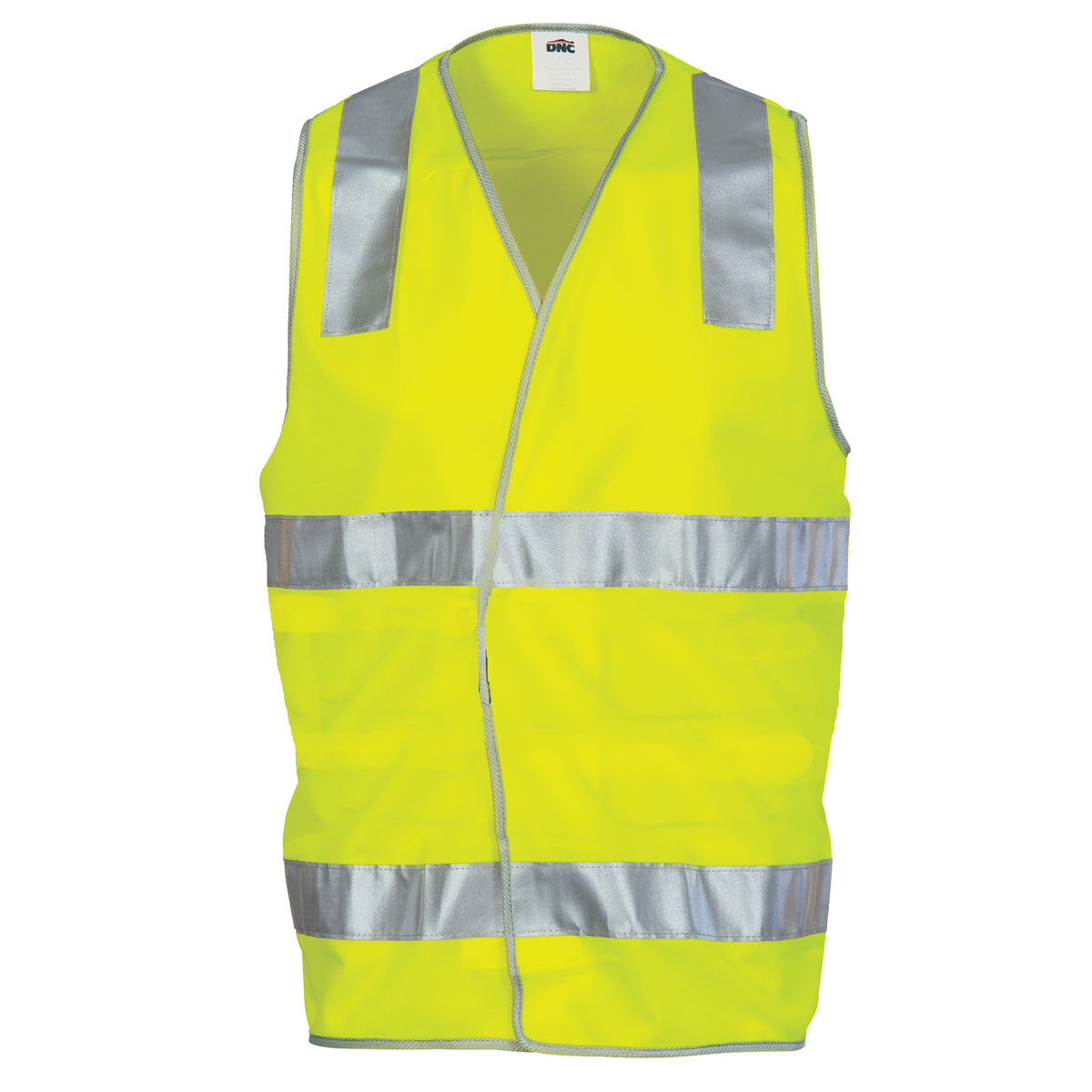 Day/Night Safety Vest with Hoop & Shoulder CSR R/Tape — DNC Workwear colour image