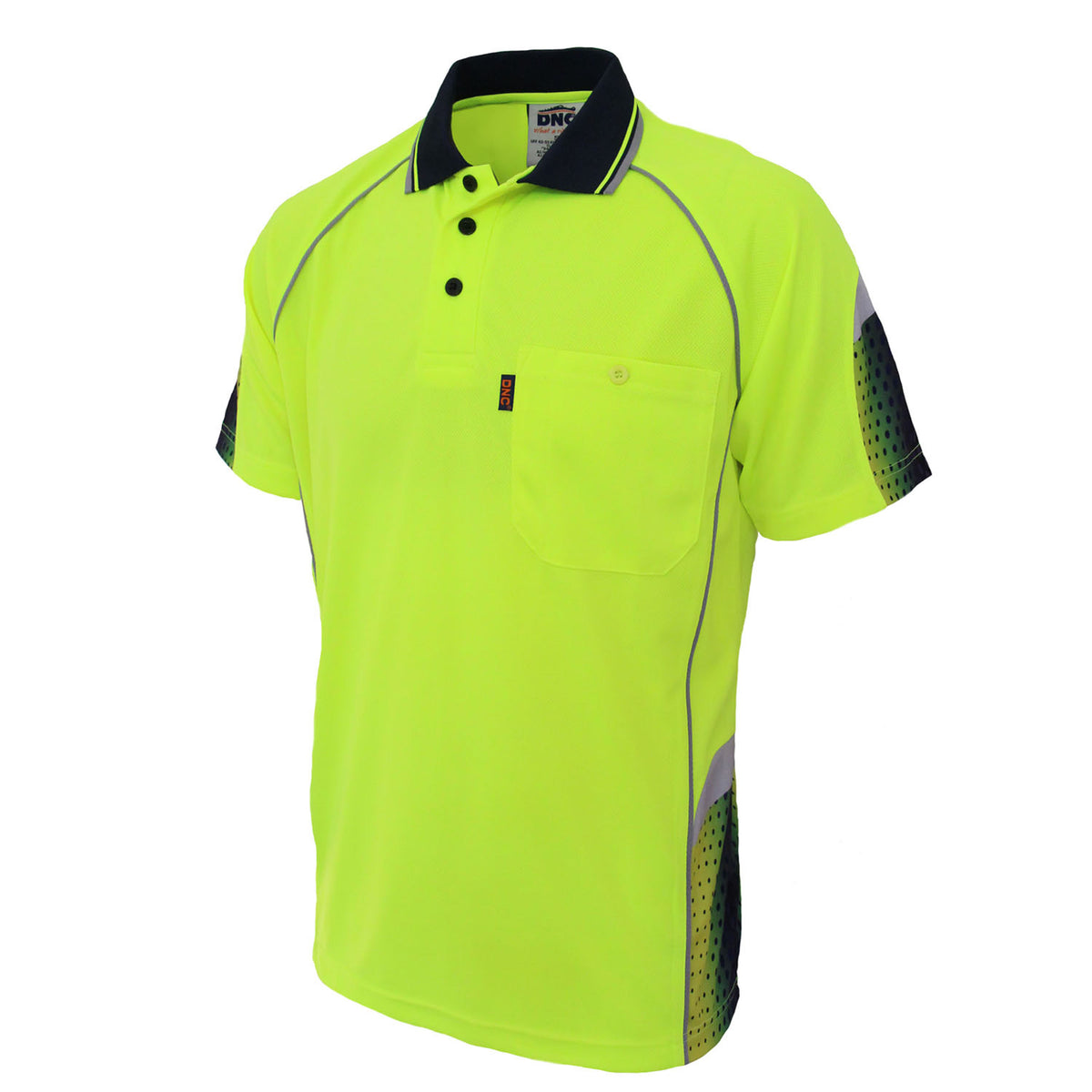 HiVis Sublimated Galaxy Polo — DNC Workwear colour image