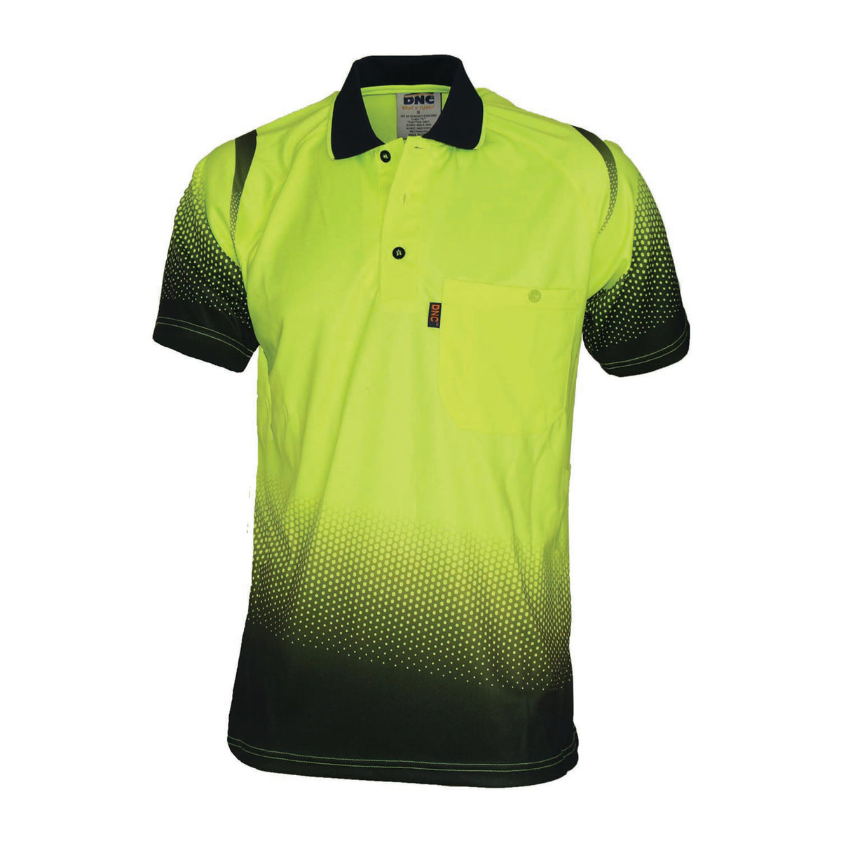 HiVis Sublimated Ocean Polo — DNC Workwear colour image