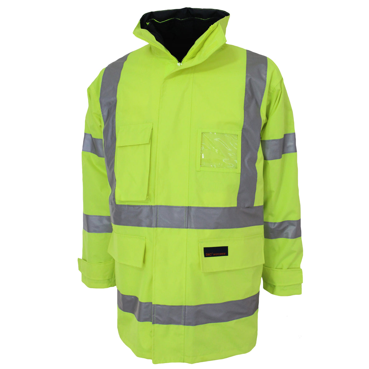 HiVis "6 in 1" Breathable Rain Jacket with Bio-Motion CSR R/Tape — DNC Workwear colour image