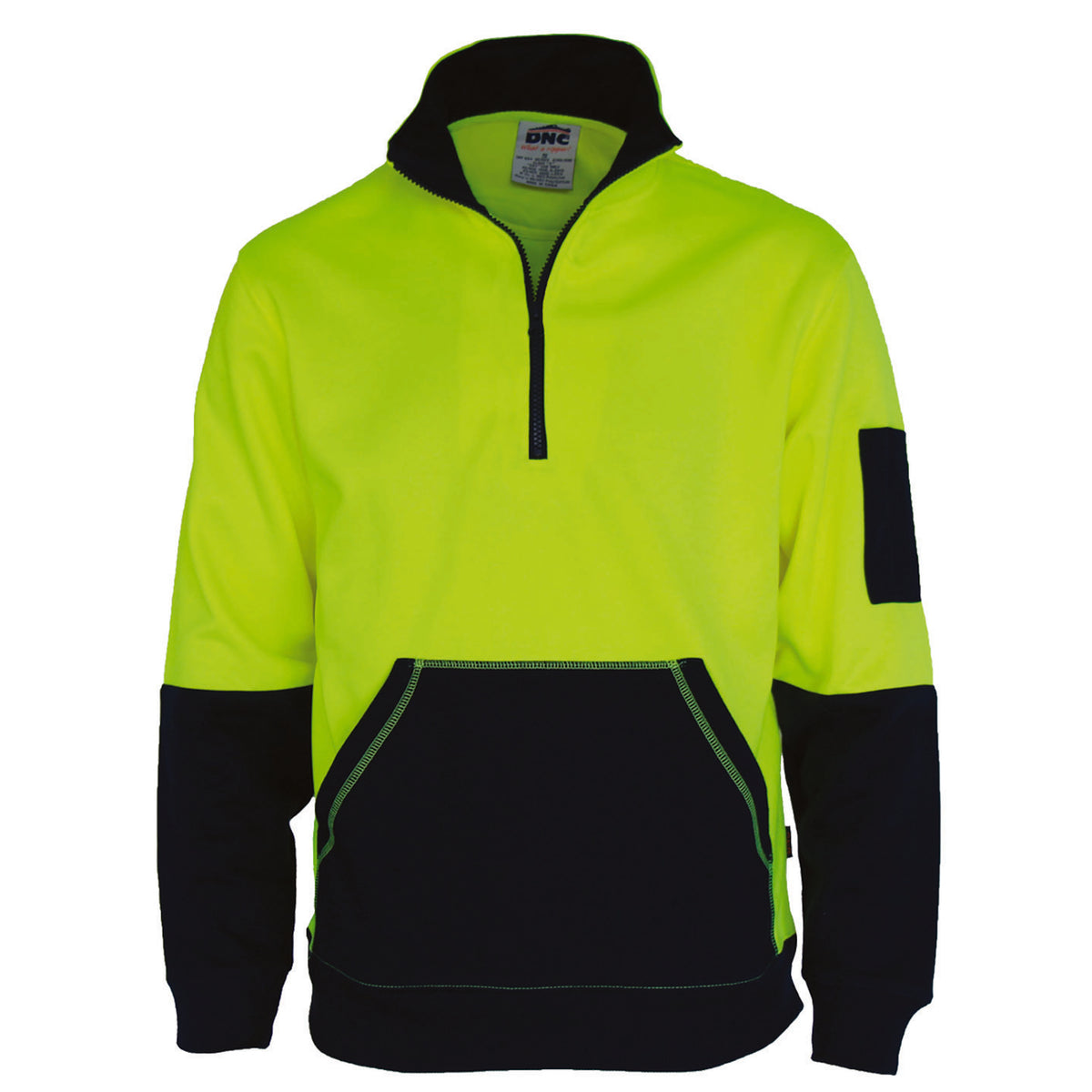 HiVis 1/2 Zip Super Fleecy — DNC Workwear colour image