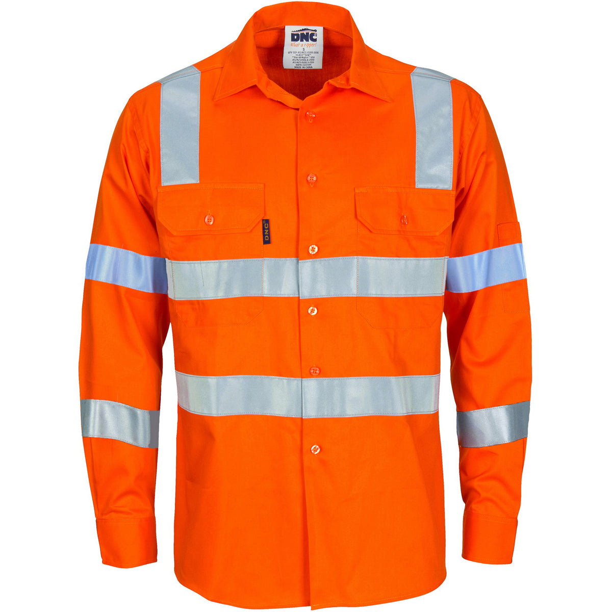 HiVis D/N Lightweight Cotton Shirt — DNC Workwear colour image