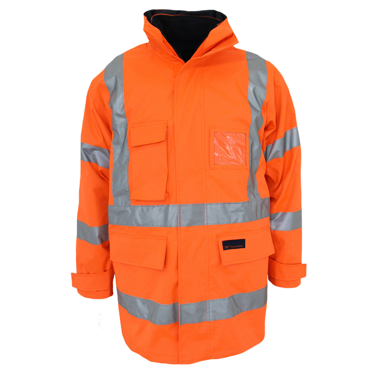 HiVis "X" Back "6 IN 1" Rain Jacket Bio-Motion CSR R/Tape — DNC Workwear colour image