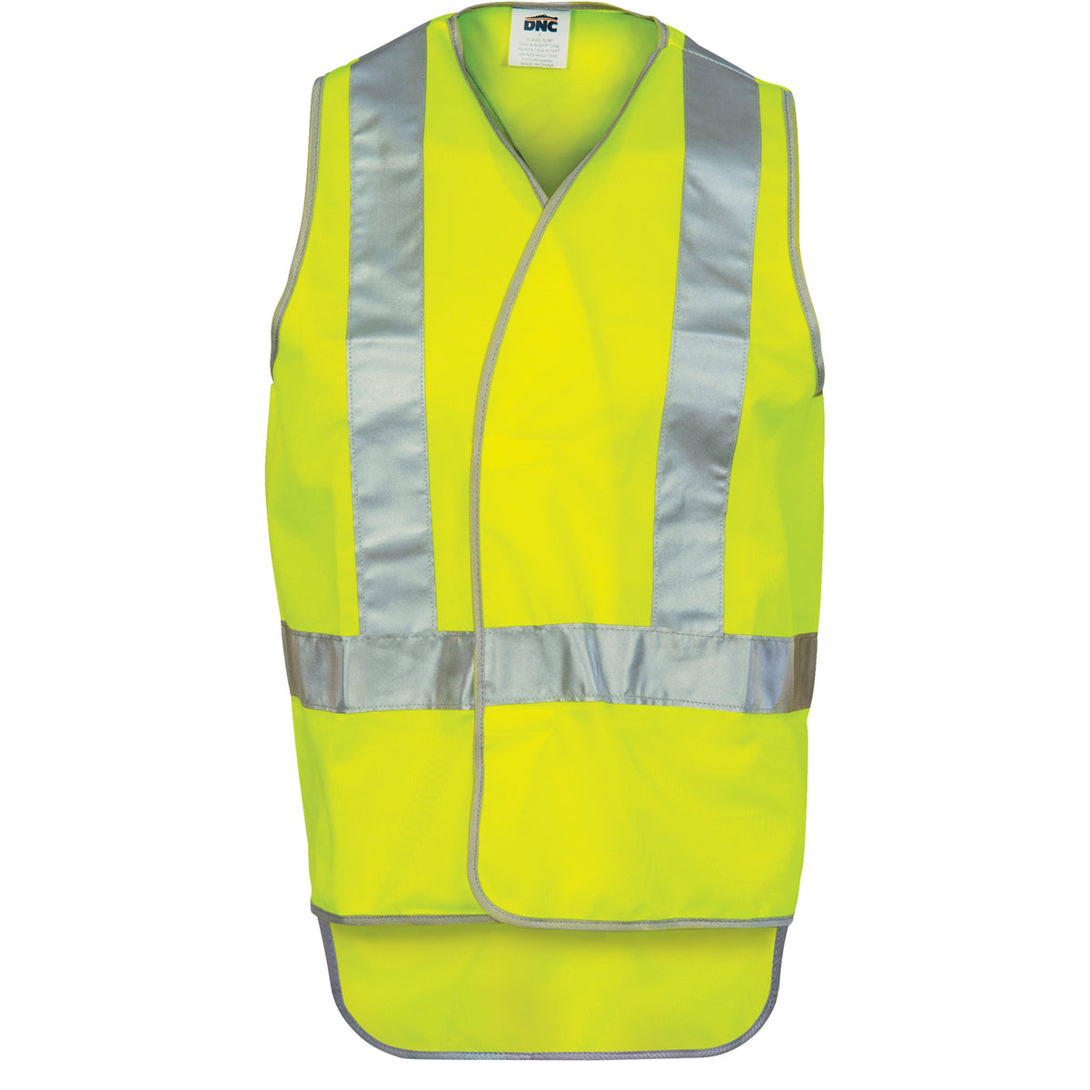 Day/Night "X" Back Safety Vests with Tail — DNC Workwear colour image