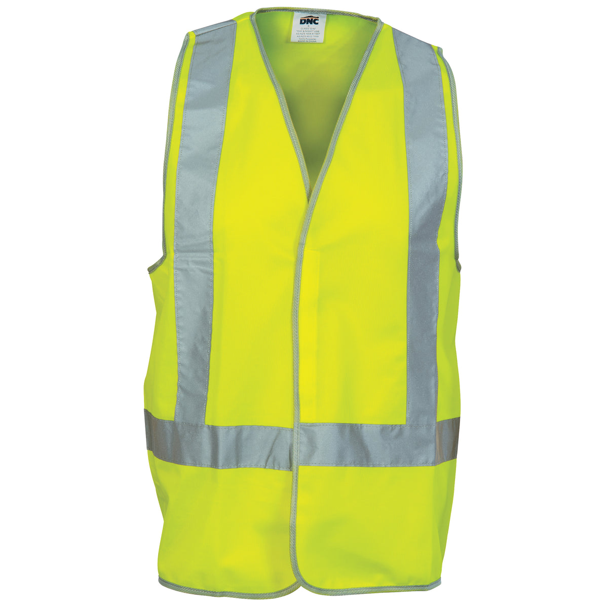 Day/Night "X" Back Safety Vest with CSR R/Tape — DNC Workwear colour image