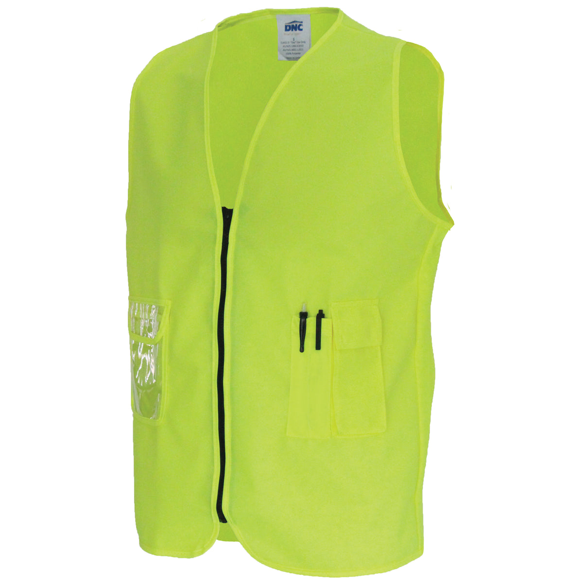 Daytime Side Panel Safety Vest — DNC Workwear colour image
