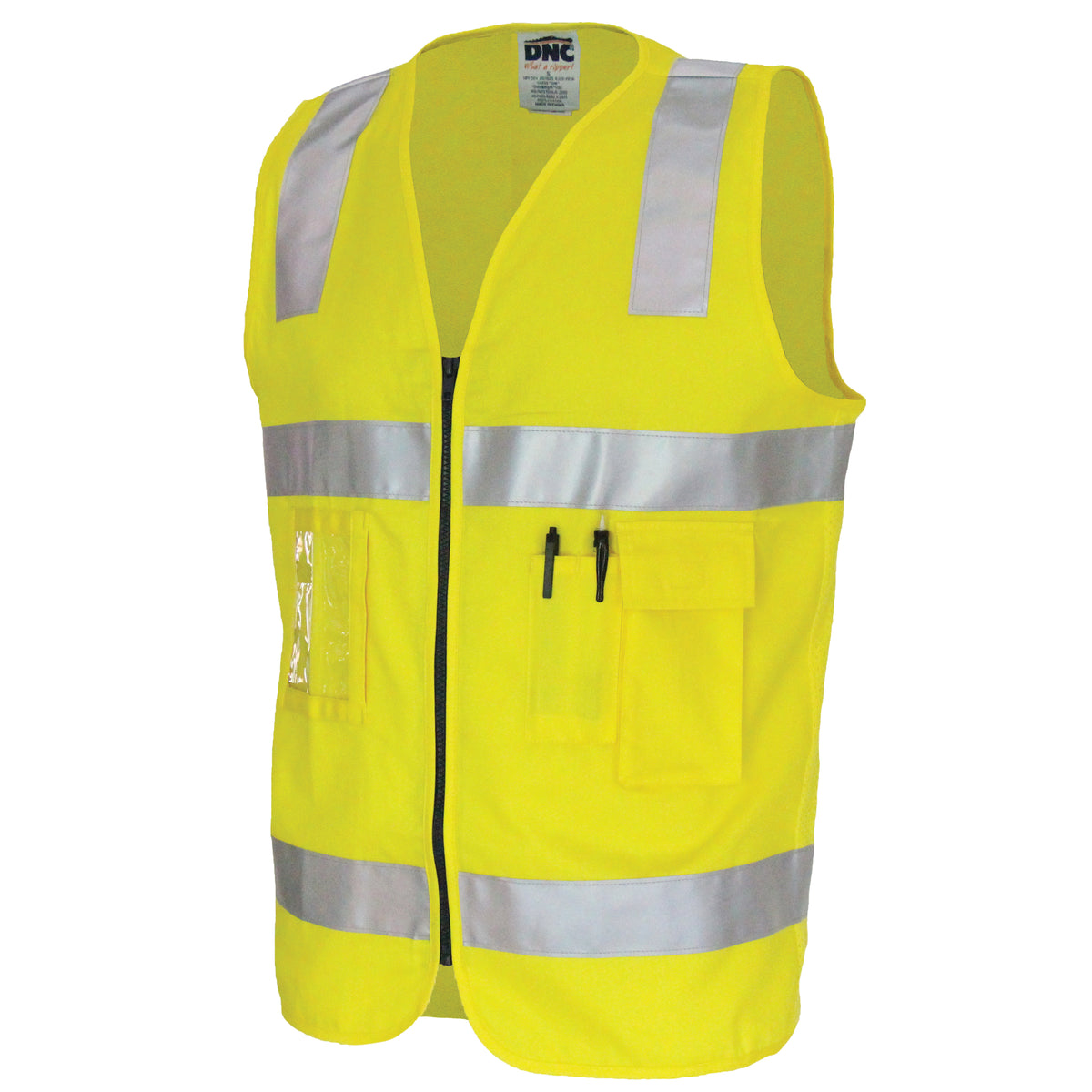 Day/Night Cotton Safety Vest with CSR R/Tape — DNC Workwear colour image