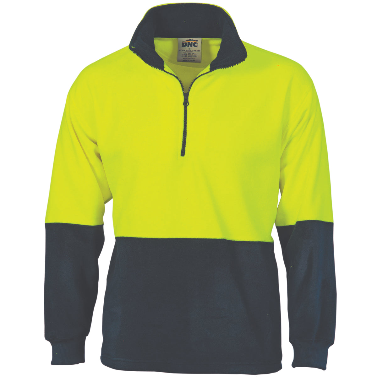 HiVis Two Tone 1/2 Zip Polar Fleece — DNC Workwear colour image