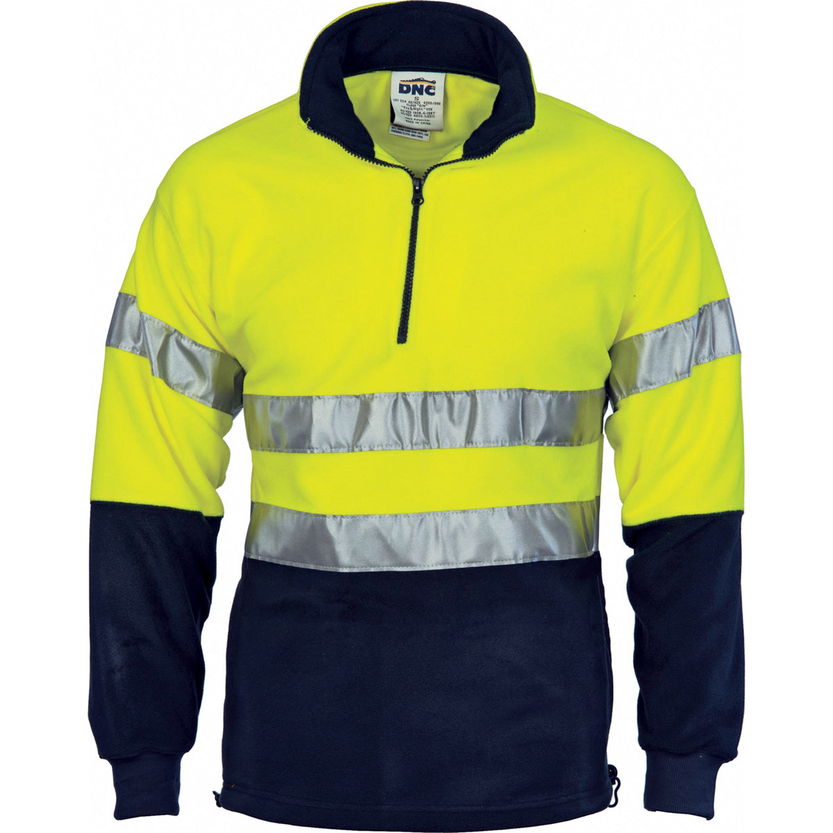 HiVis Two Tone 1/2 Zip Polar Fleece with CSR R/Tape — DNC Workwear colour image