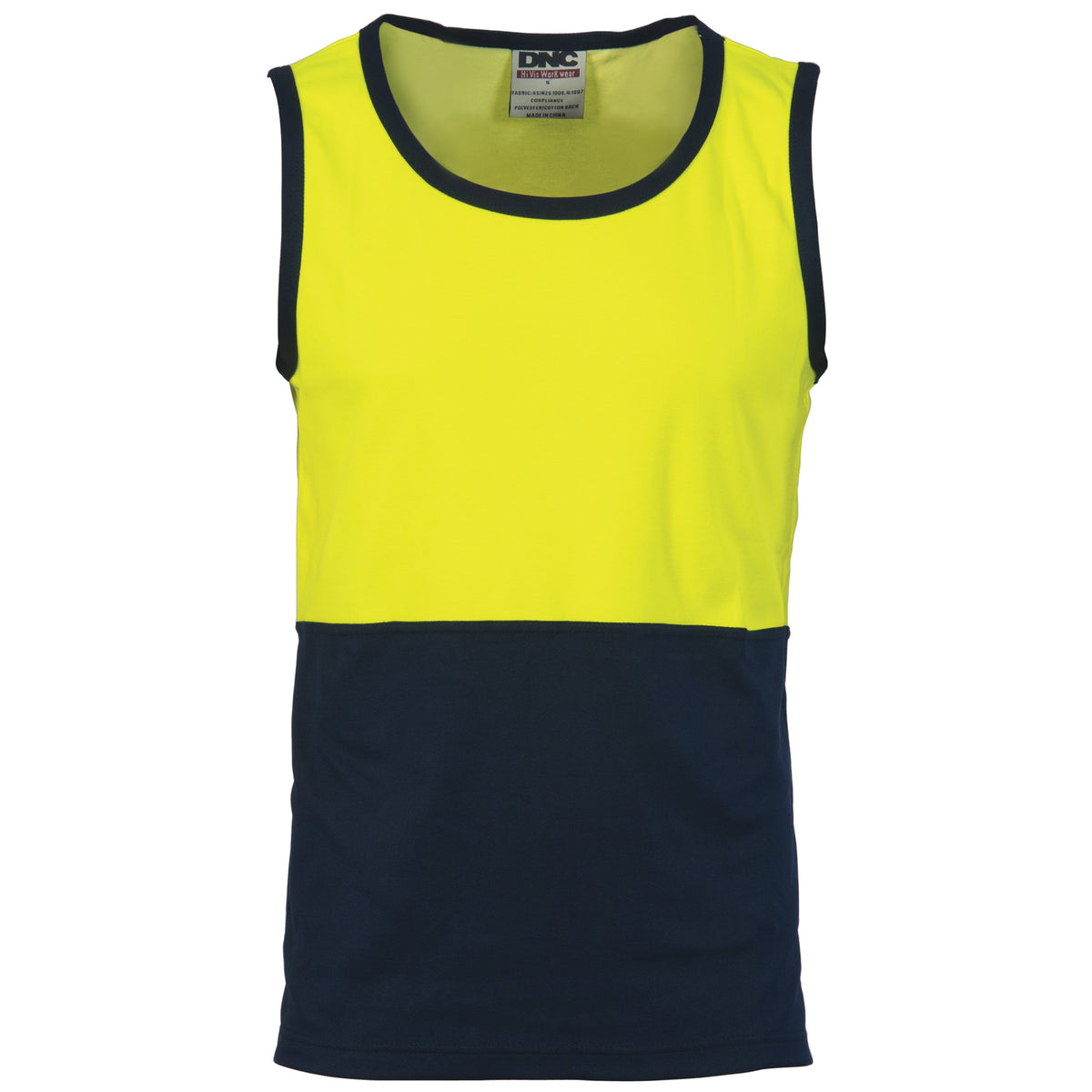 Cotton Back Two Tone Singlet — DNC Workwear colour image