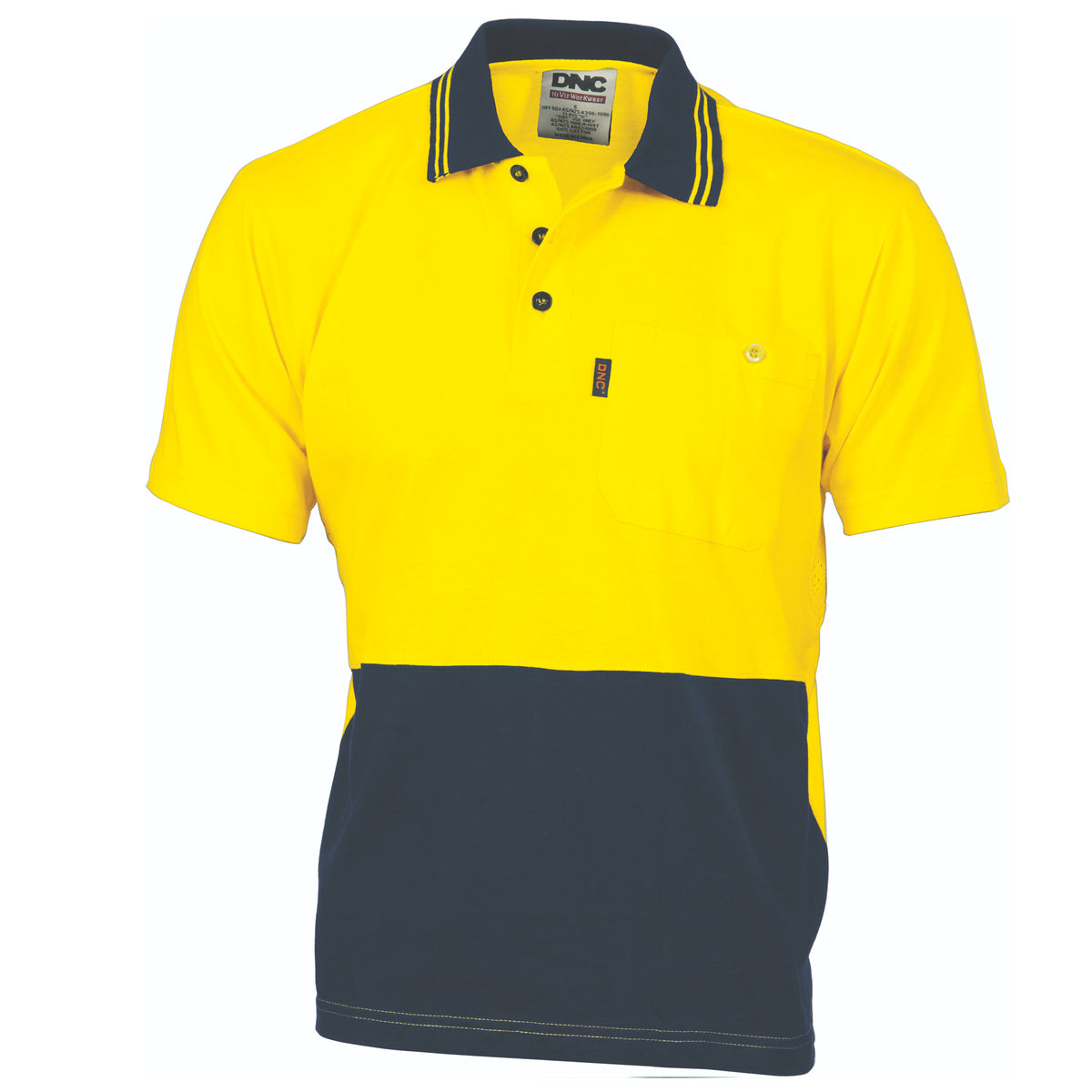 HiVis Cool-Breeze Cotton Jersey Polo Shirt with Under Arm Cotton Mesh - S/S — DNC Workwear colour image