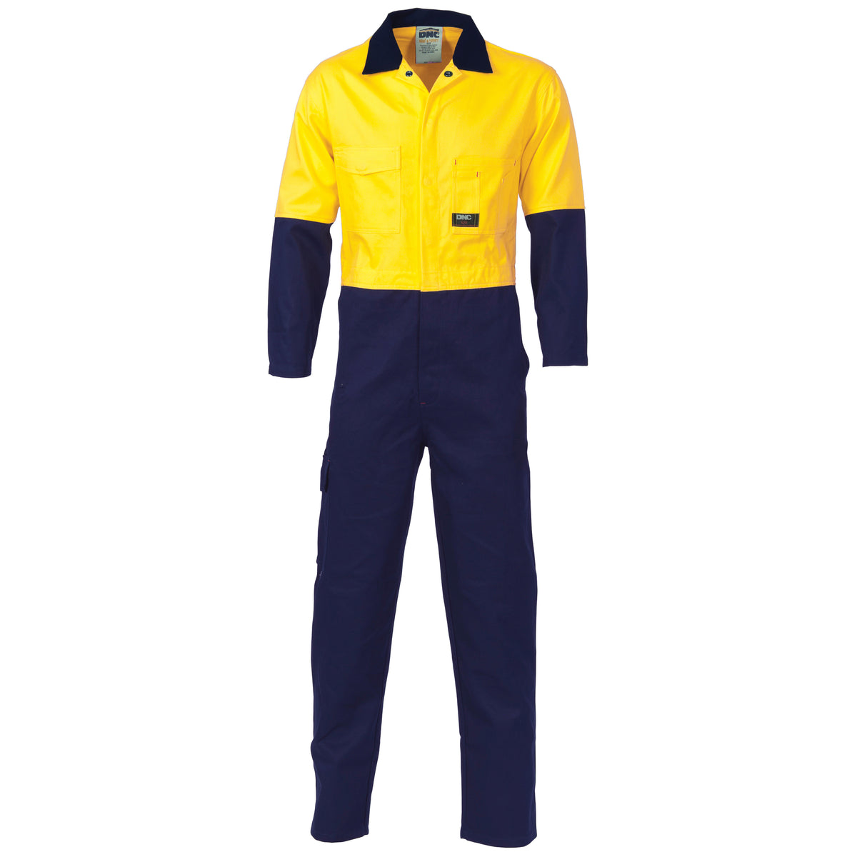 HiVis Cool-Breeze Two Tone Lightweight Cotton Coverall — DNC Workwear colour image