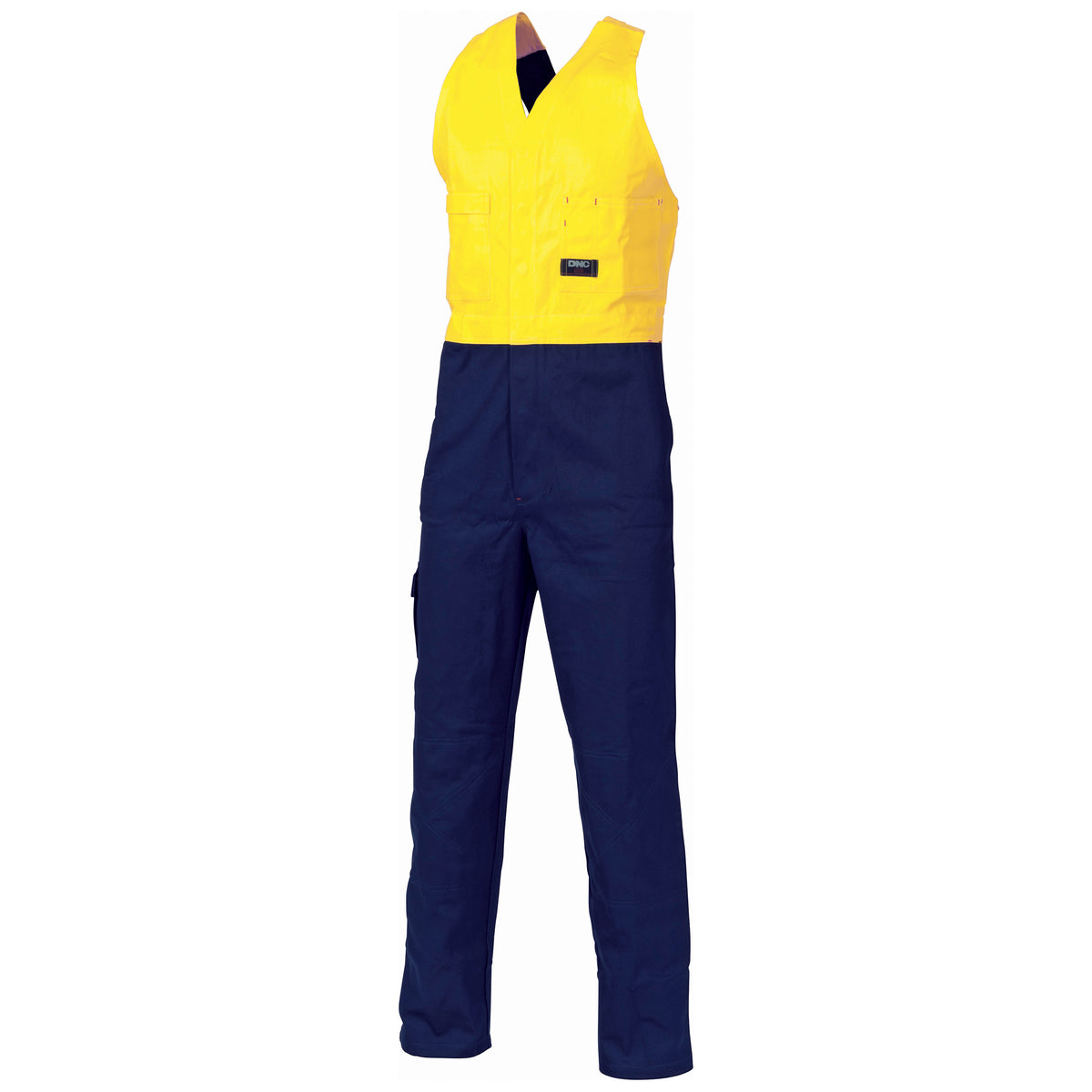 HiVis Two Tone Cotton Action Back Overall — DNC Workwear colour image