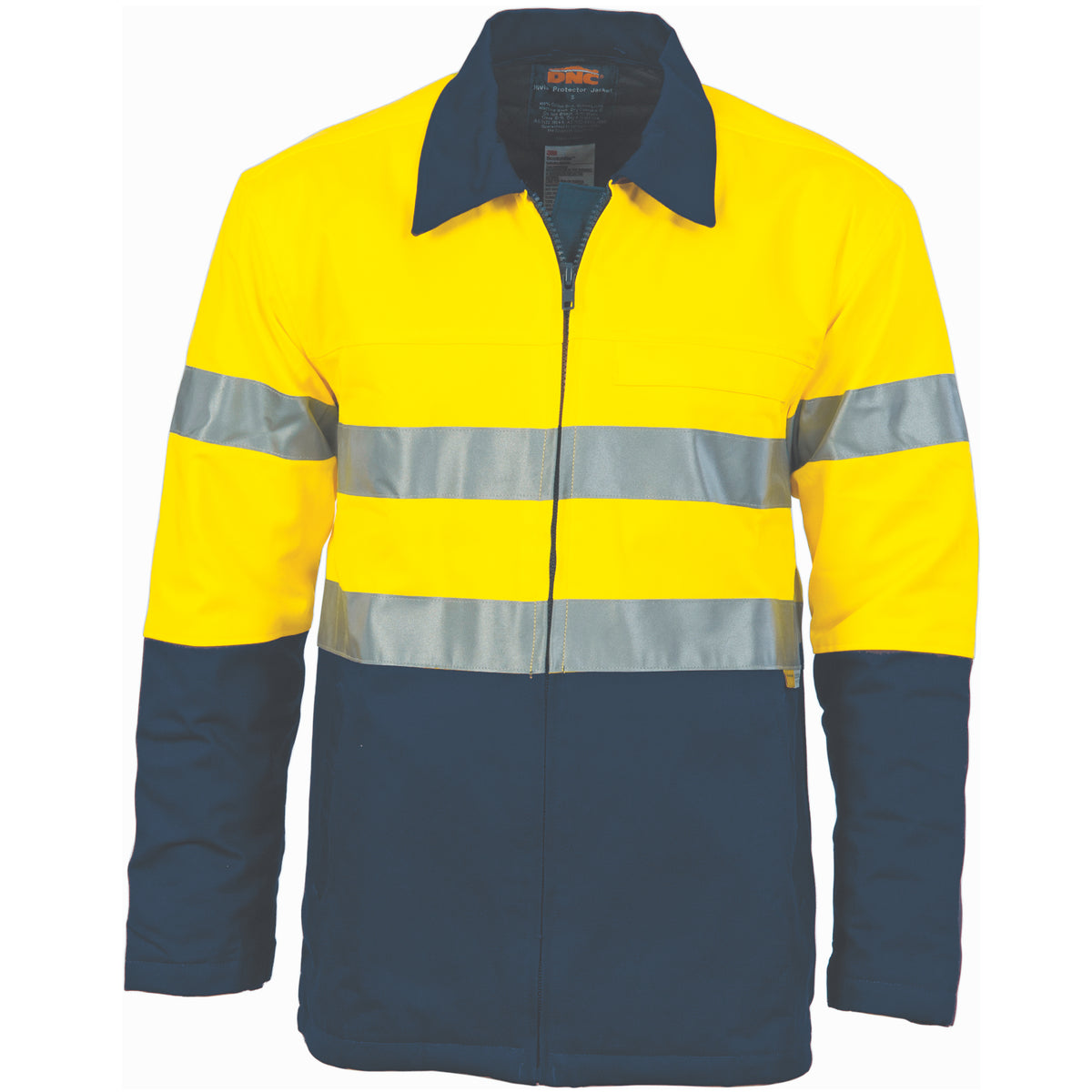 HiVis Two Tone Protector Drill Jacket with CSR R/Tape — DNC Workwear colour image