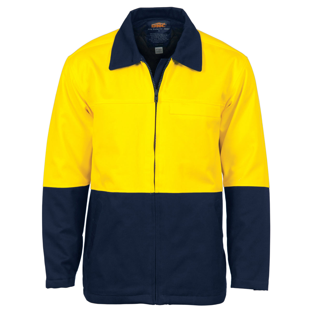 HiVis Two Tone Protector Drill Jacket — DNC Workwear colour image