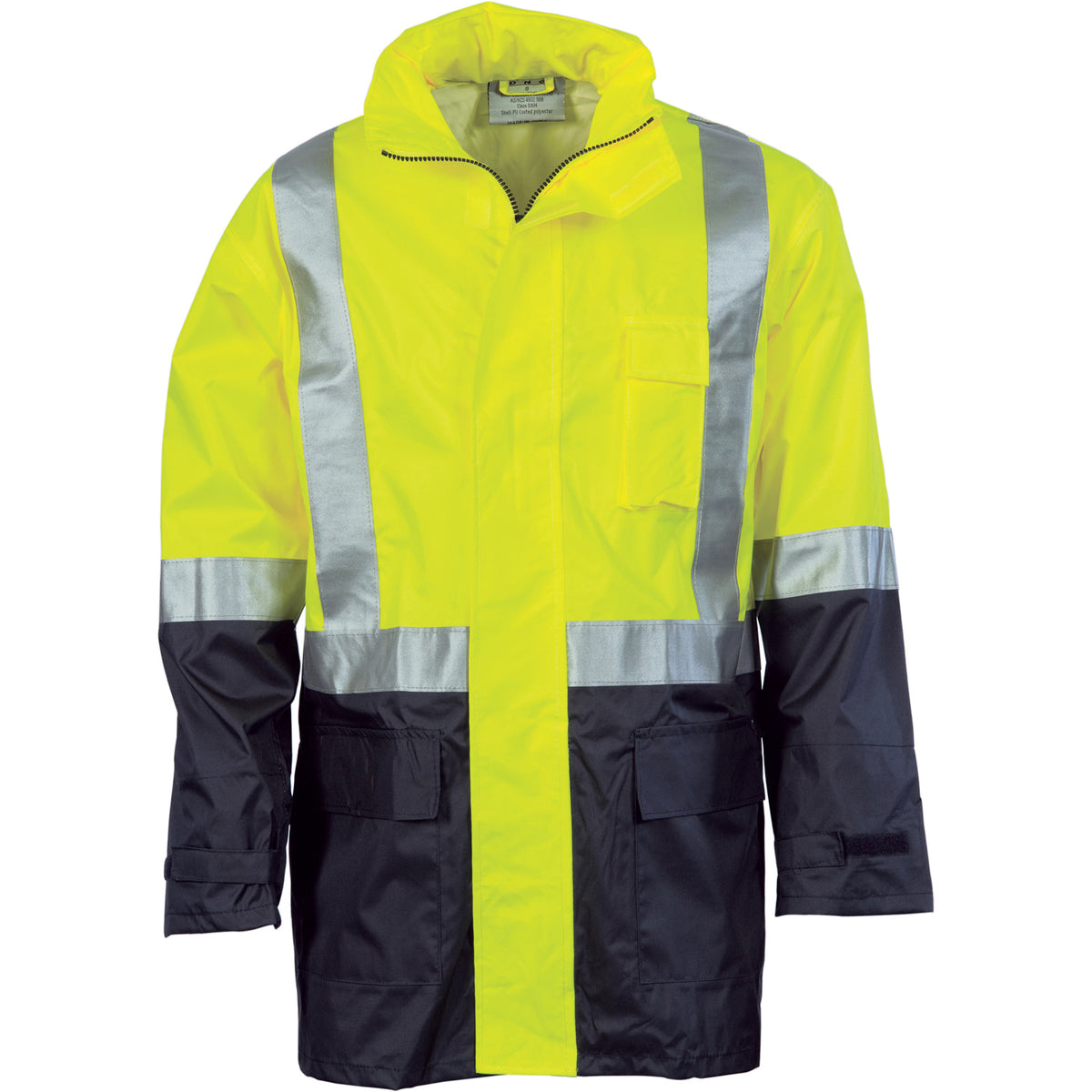 HiVis Two Tone Lightweight Rain Jacket with CSR R/Tape — DNC Workwear colour image