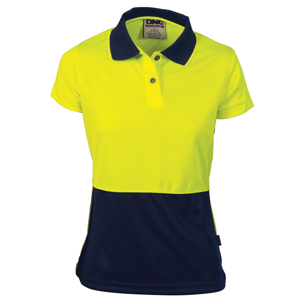 Ladies HiVis Two Tone Polo - Short Sleeve — DNC Workwear colour image