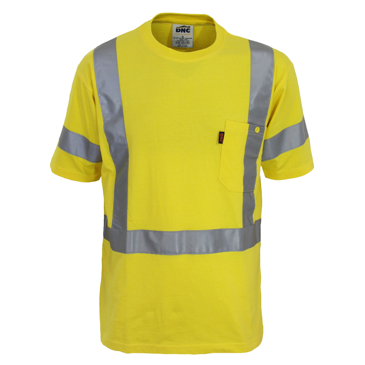 HiVis Cotton CSR R/Tape Tee - Short Sleeve — DNC Workwear colour image