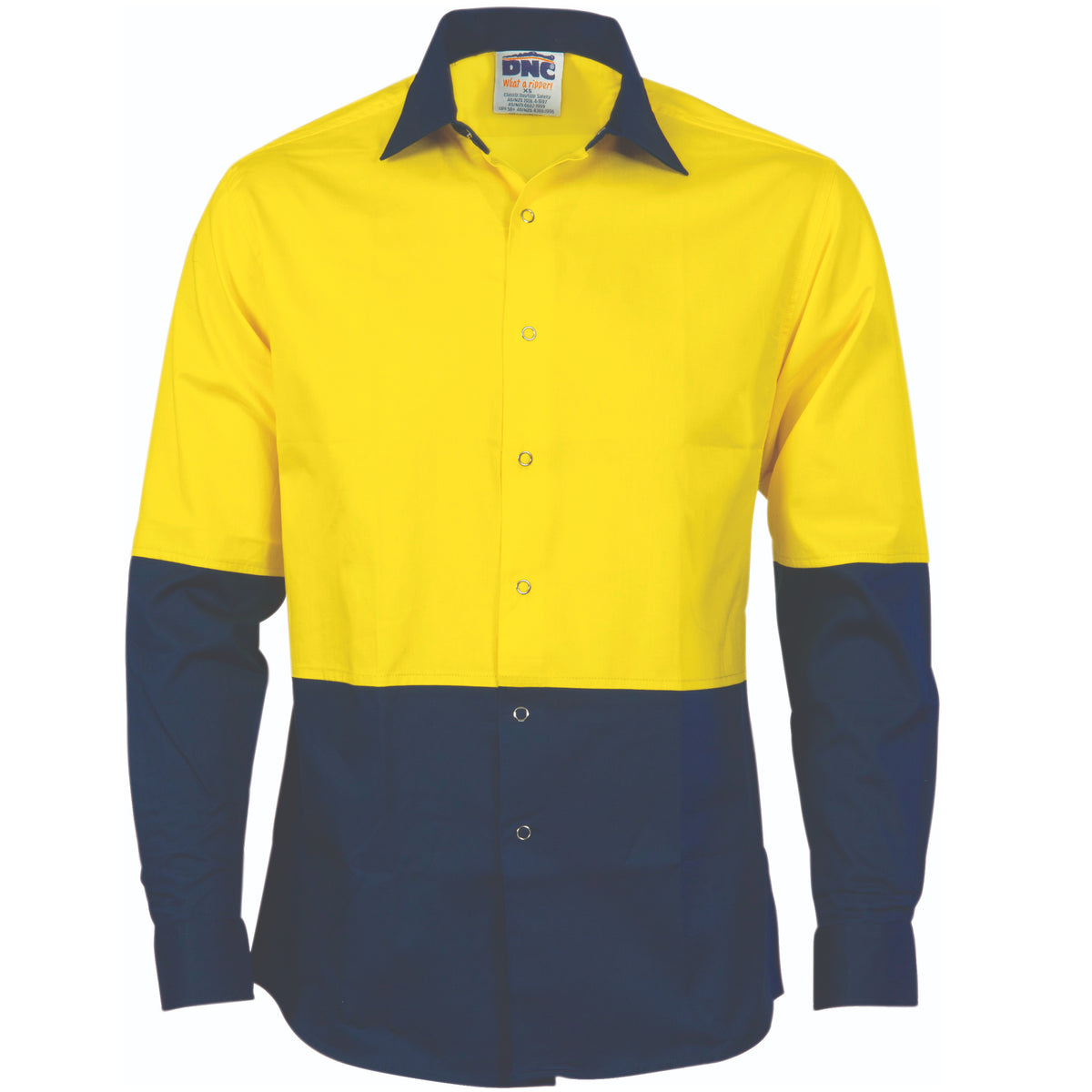 HiVis Cool-Breeze Food Industry Cotton Shirt - Long Sleeve — DNC Workwear colour image