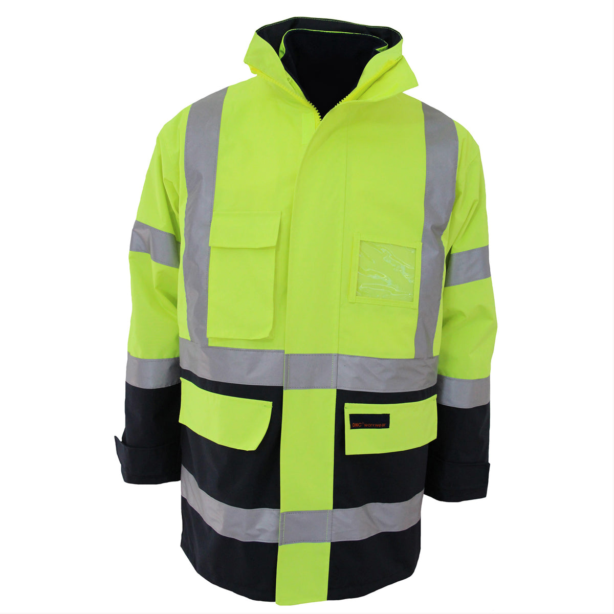 HiVis "H" Pattern Two Tone Bio-Motion CSR R/Tape "6 IN 1" Jacket — DNC Workwear colour image