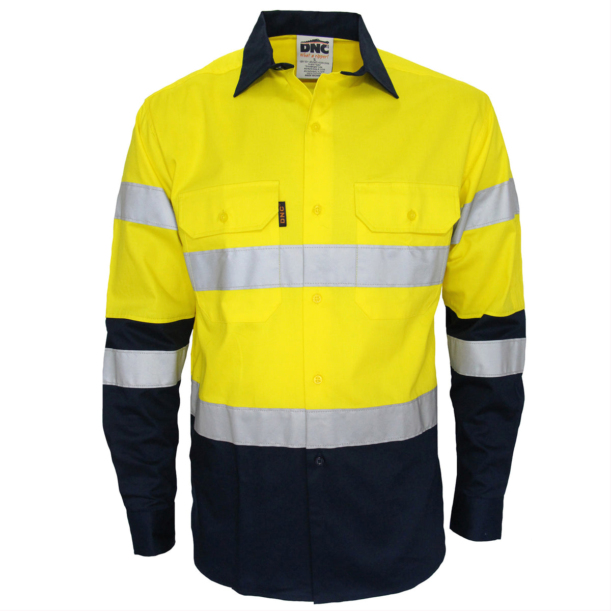 HiVis Two Tone Bio-Motion CSR R/Taped Shirt — DNC Workwear colour image