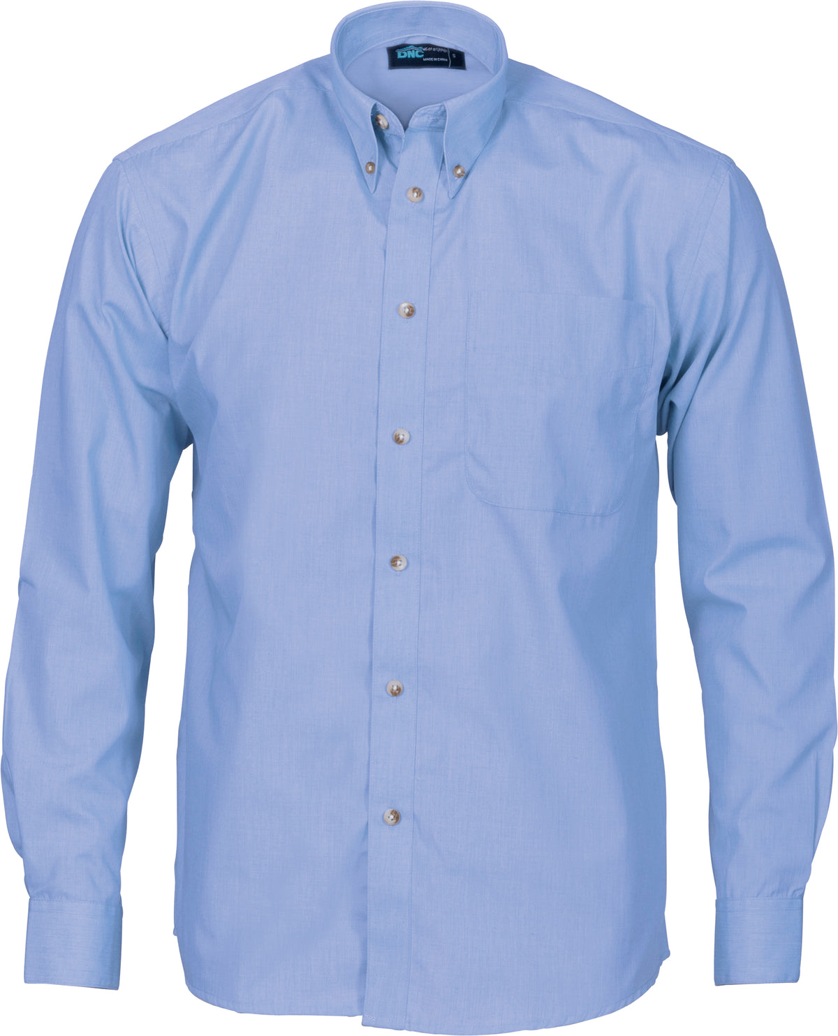 Polyester Cotton Chambray Business Shirt - Long Sleeve — DNC Workwear colour image