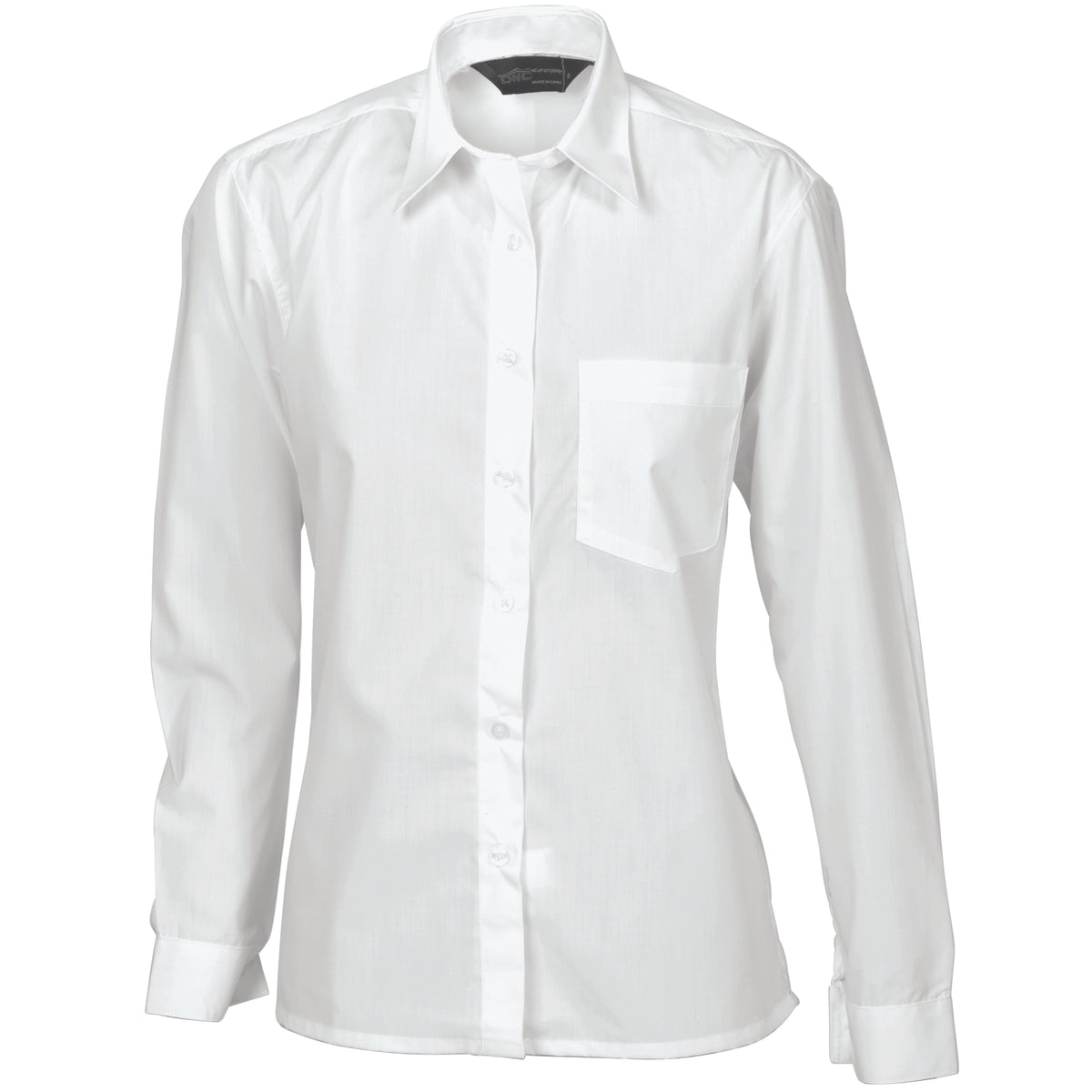 Ladies Polyester Cotton Poplin Shirt - Long Sleeve — DNC Workwear colour image