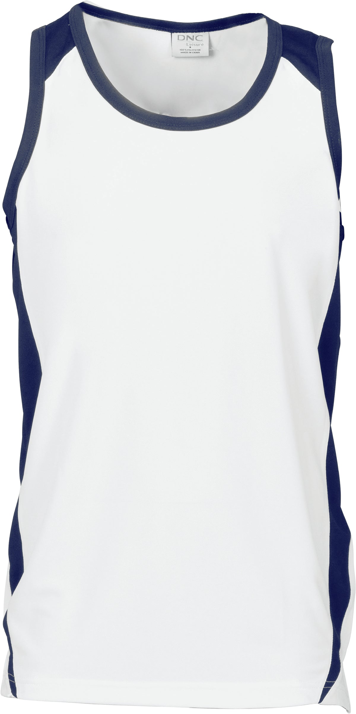 Kids Cool-Breathe Contrast Singlet — DNC Workwear colour image