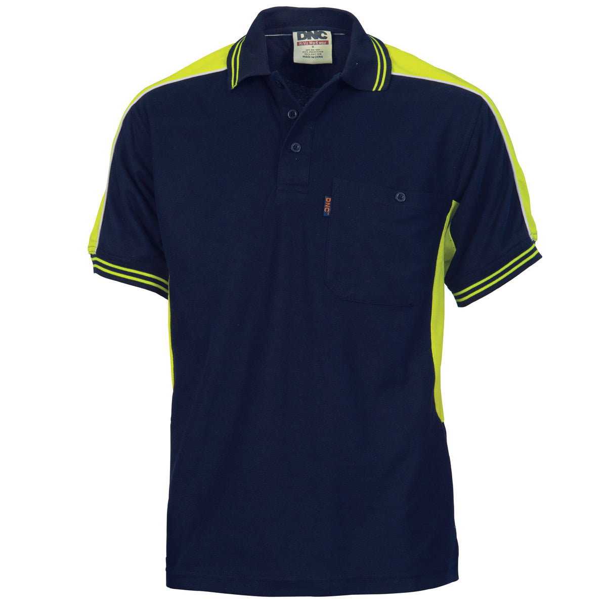 Polyester Cotton Panel Polo Shirt - Short Sleeve — DNC Workwear colour image