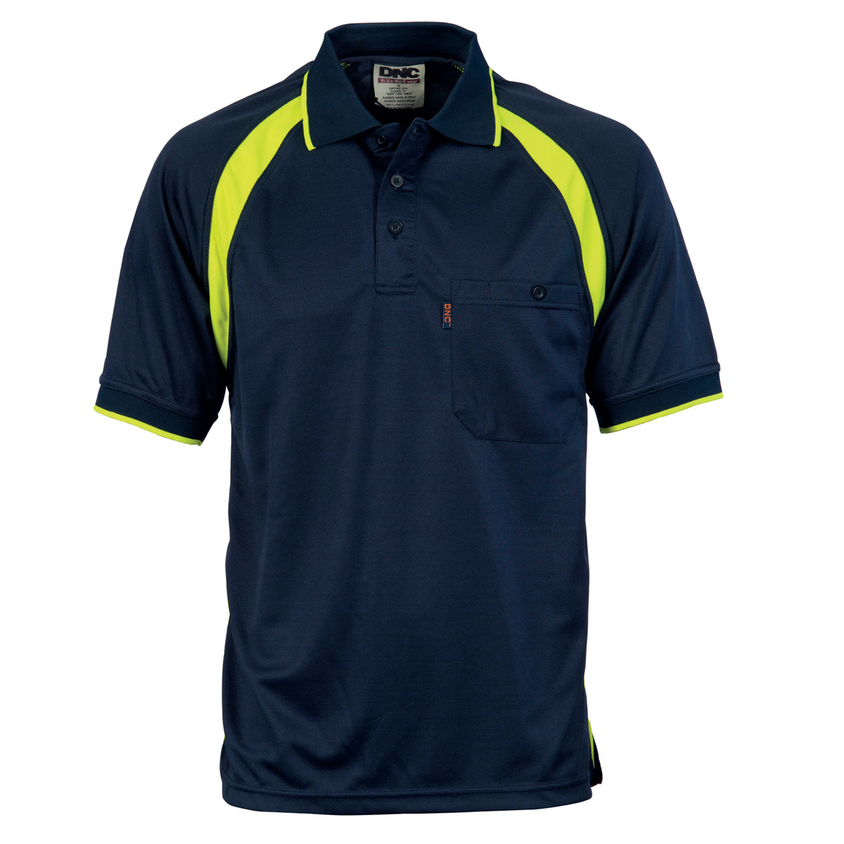 Cool-Breathe Contrast Polo - Short Sleeve — DNC Workwear colour image