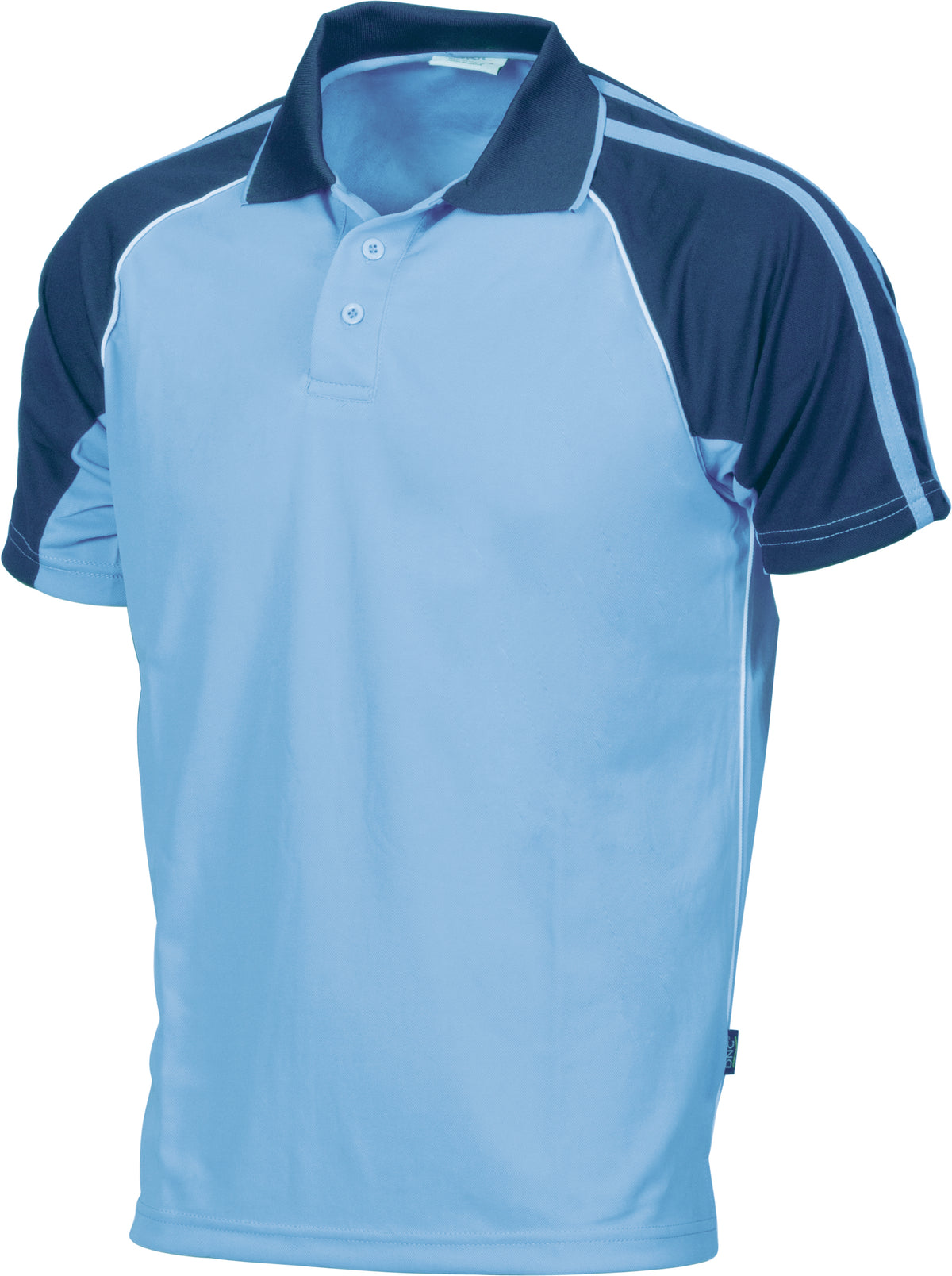 Kids Cool-Breathe Twin Stripe Contrast Raglan Polo — DNC Workwear colour image