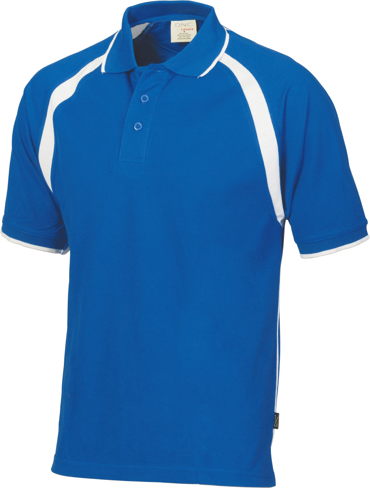 Mens Poly/Cotton Contrast Raglan Panel Polo — DNC Workwear colour image