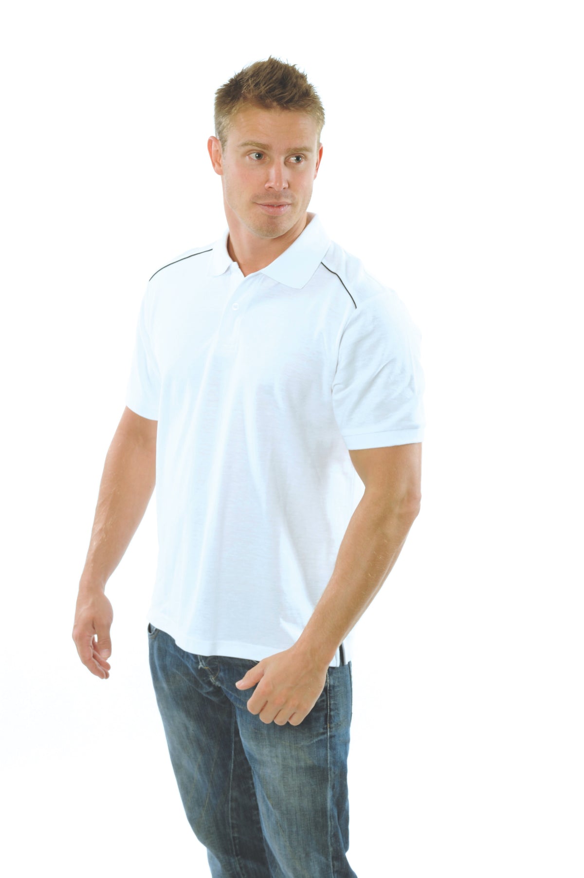 Mens Cotton Rich Paris Polo — DNC Workwear colour image