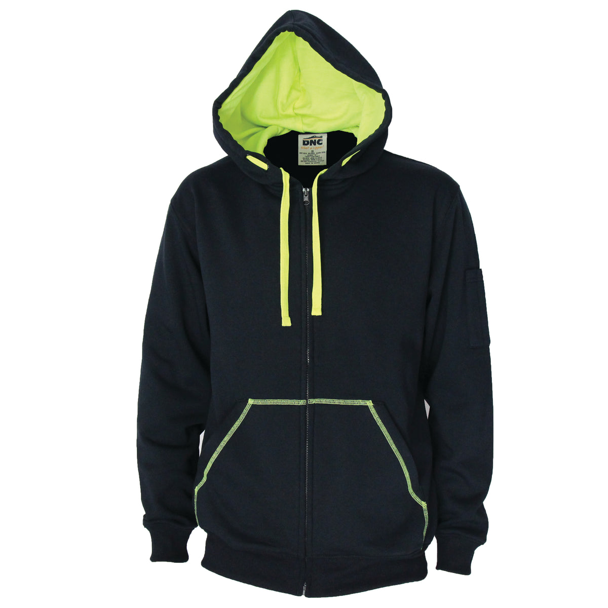 Full zip Super Brushed Fleece Hoodie — DNC Workwear colour image