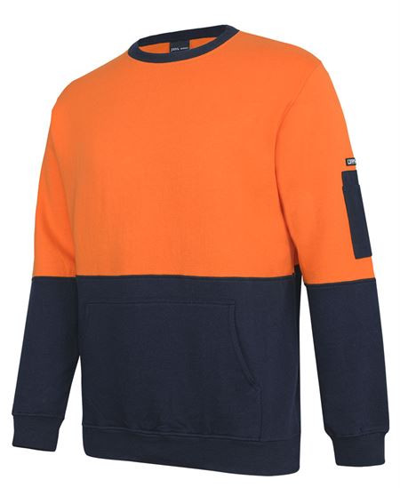 JB's Hi Vis 310 Cotton Crew Neck Fleece