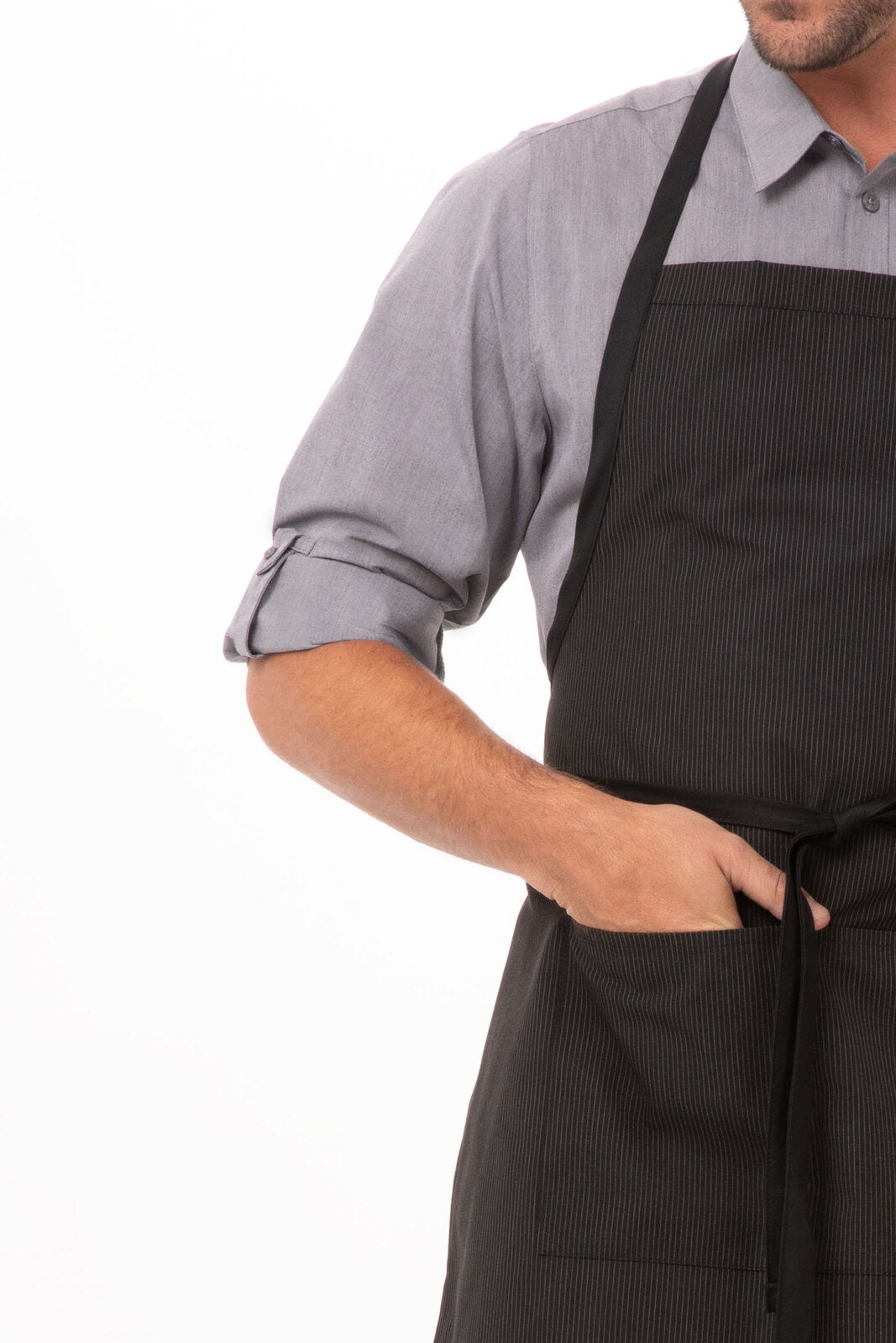 Bib Apron with Contrasting Ties