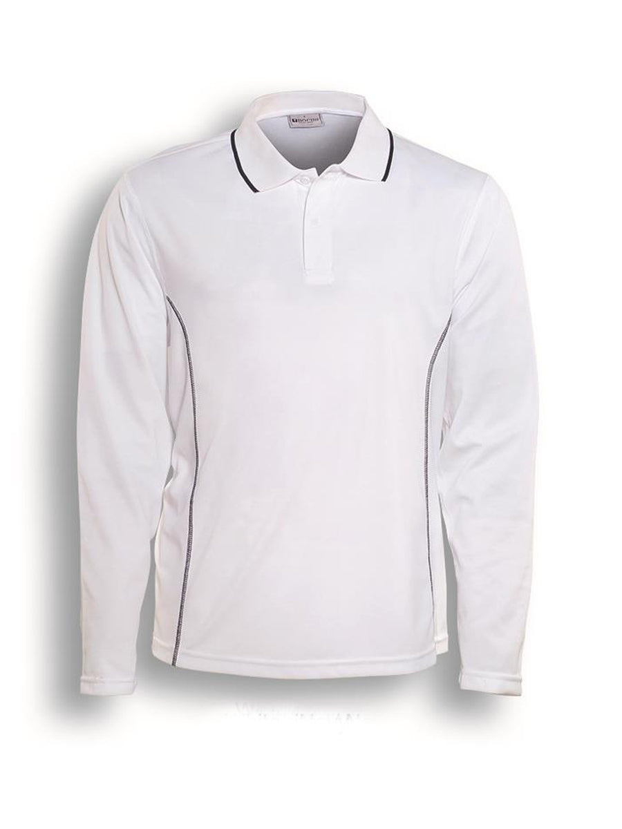 Stitch Feature Essentials-Unisex Adults Long Sleeve Polo (CP0912)