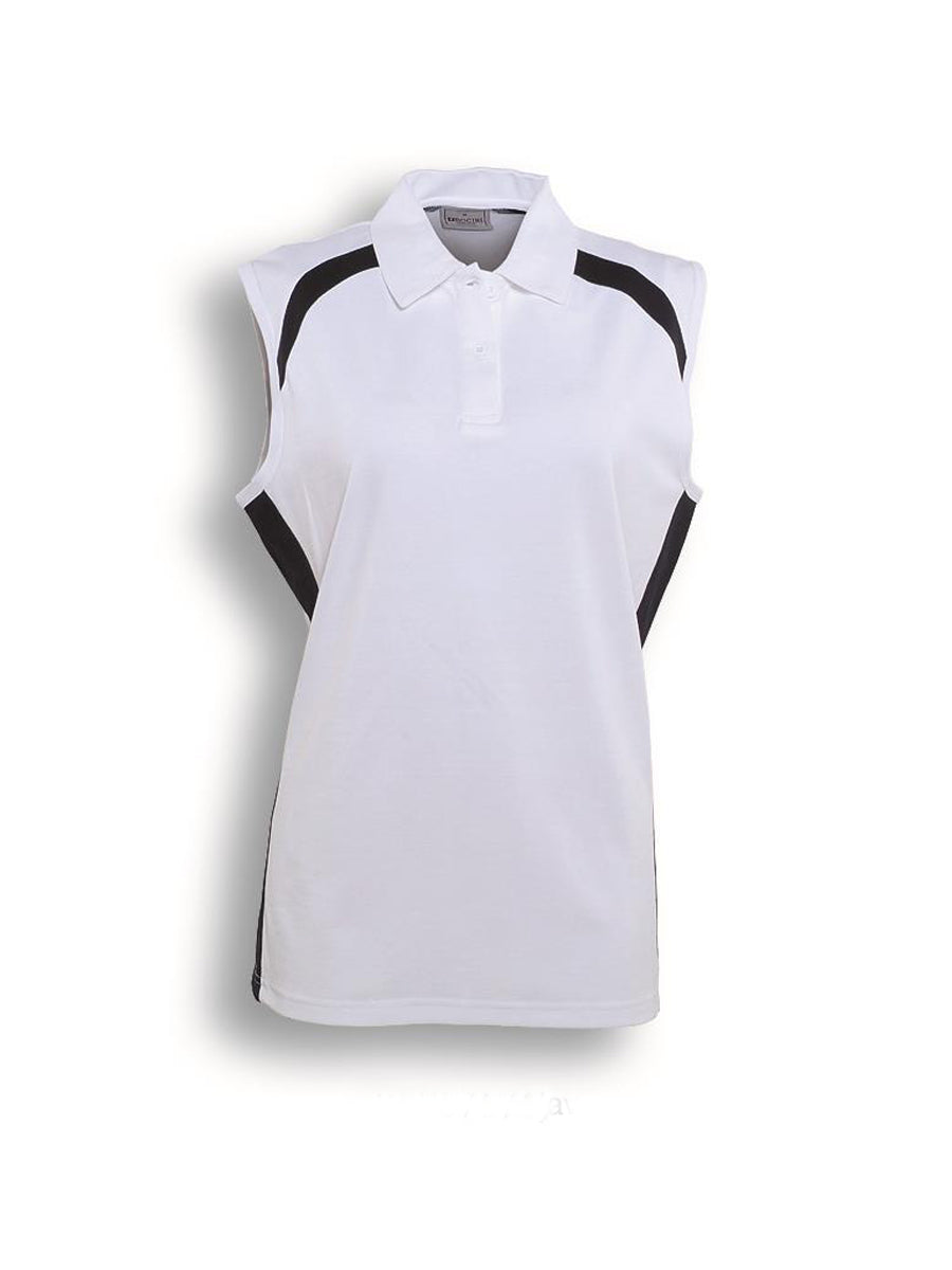Team Essentials-Ladies Sleeveless Contrast Polo (CP0931)