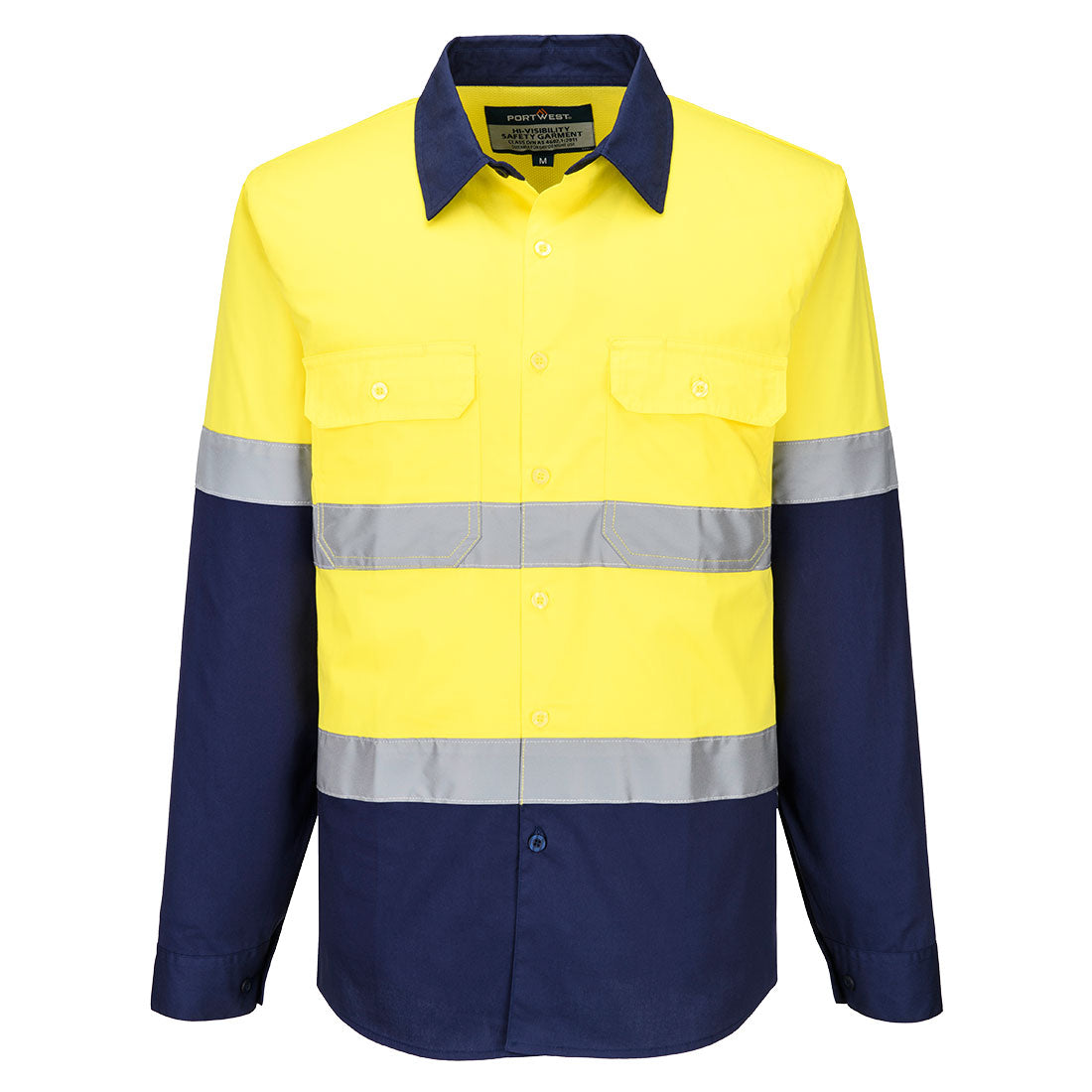 MA803 Industrial Hi-Vis Lightweight Contrast Shirt L/S